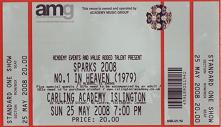 sparks 21 Islington 2008 ticket